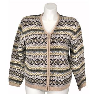 Venezia Fair Isle Shetland Wool Cardigan